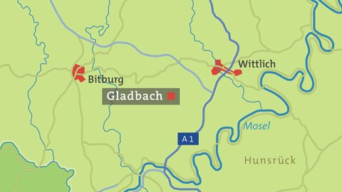 Karte von Gladbach