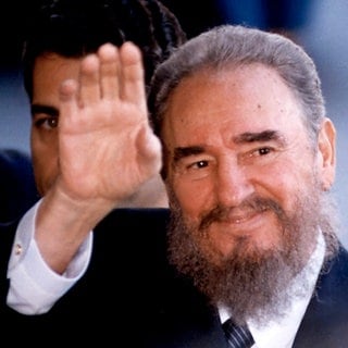 Fidel Castro am 18 Juni, 2003 in Santiago, Chile