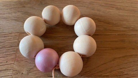 Untersetzer aus Holzperlen