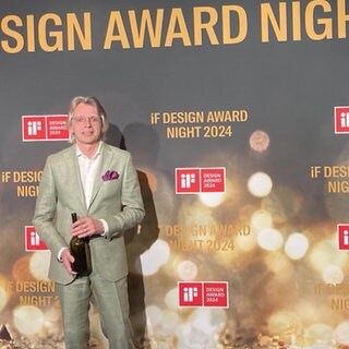 Der Designer Rüdiger Ertel bei der IF Design-Award Night