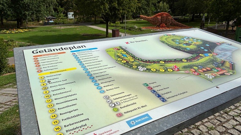 Geländeplan der Gartenschau in Kaiserslautern. 