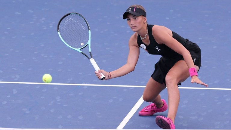 Julia Stusek bei den US Open in New York (2025).