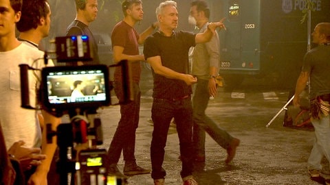Hollywood-Regisseurs Roland Emmerich am Set von "Stonewall" 