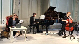 Musikstunden-Rätsel live von den Schwetzinger SWR Festspielen mit Katharina Eickhoff und den Gästen Lionel Martin, Cello und SWR2 New Talent sowie Demian Martin, Klavier (13.05.2021)
