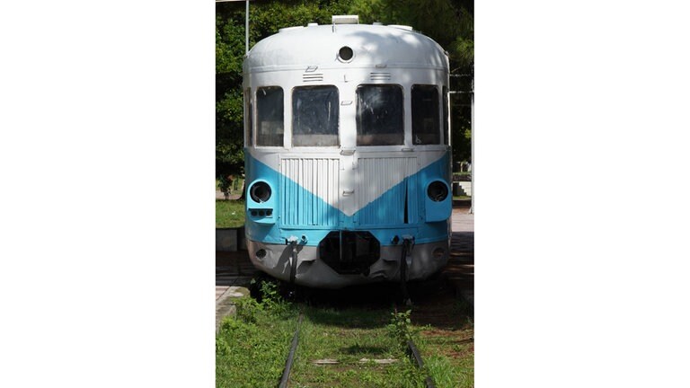Triebwagen vom Typ Dedietrich im Bahnpark von Kalamata