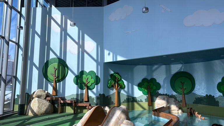 Der Kinderbereich im Taubertsbergbad.