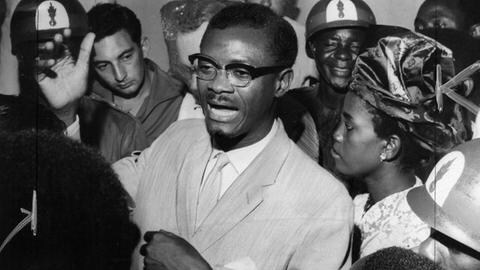 Patrice Lumumba, erster Premierminister der Demokratischen Republik Kongo, am 11 Oktober 1960 in Leopoldville, Kongo