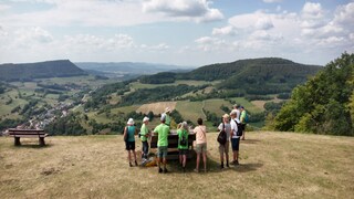 Ausblick vom Hochplateau Galgenberg bei Lauterstein
