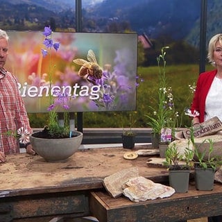 Naturschützer Carsten Weber und Moderatorin Heike Greis