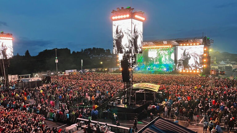 Die Bühne von Rock am Ring am Samstagabend.