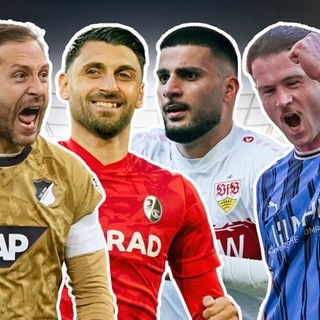 Der SC Freiburg, die TSG Hoffenheim, der VfB Stuttgart und der 1. FC Heidenheim in der Bundesliga