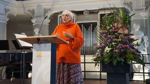 Kulturstaatsministerin Claudia Roth bei der Verleihung des Bruno-Frey-Musikpreises 2025 in Ochsenhausen.