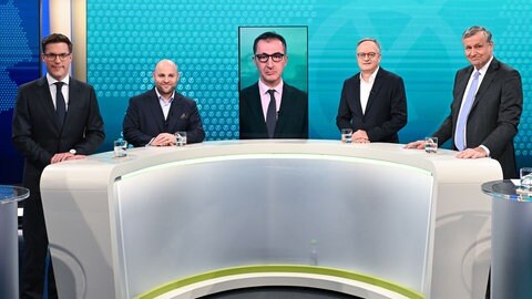 Bei der Sendung "Zur Sache Extra" diskutierten am Montagabend Manuel Hagel (CDU), Markus Frohnmaier (AfD), Cem Özdemir (Grüne), Andreas Stoch (SPD), und Hans-Ulrich Rülke (FDP).