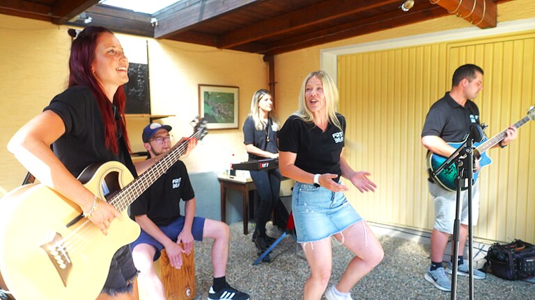 Die Band "FirstBeat" bei einer Probe