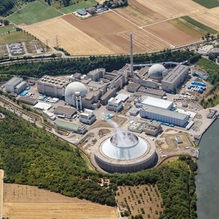 Symbolbild: Luftbild, Atomkraftwerk Neckarwestheim