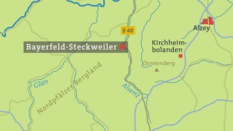 Karte Bayerfeld-Steckweiler