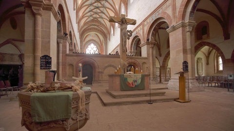 Blick auf den Lettner der Sakristei der Klosterkirche Maulbronn