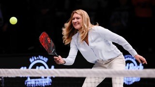 Steffi Graf bei einem Pickleball Turnier.