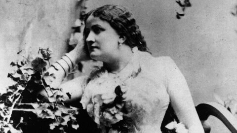 Porträtfotografie der Sängerin Angelika Dittrich (Lili Strauss), um 1878.