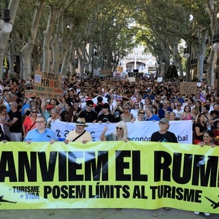 Demonstration gegen den Massentourismus 2024 auf Mallorca.