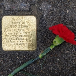 Ein Stolperstein in Konstanz.
