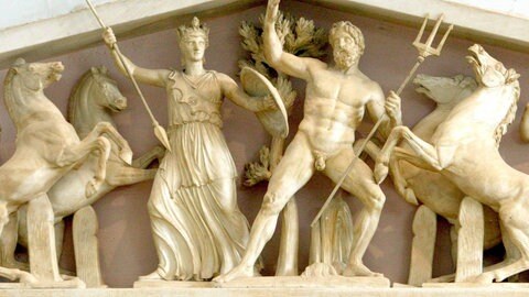 Rekonstruierter Giebel des Parthenon (Athen)