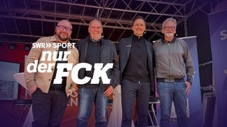 Der "Nur der FCK"-Podcast live auf der Bühne mit Sebastian Zobel, Sepp Stabel, Marcel Klos und Stefan Kersthold