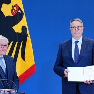 Alexander Schweitzer (SPD) von Bundespräsident Frank-Walter Steinmeier zum Bundesarbeitsminister ernannt.