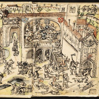 Die Plünderung des Klosters Weißenau - aus der Weißenauer Chronik 1925 von Jacob Murer