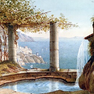 Aquarell 'Am Amalfi Mai', 1831 von Felix Mendelssohn