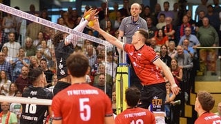 Situation am Netz beim Spiel des TV Rottenburg