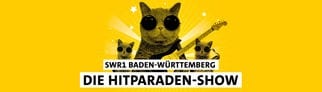 Eine Katze und zwei Kätzchen mit dem Text SWR1 Baden-Württemberg - Die Hitparaden-Show. Wir feiern die SWR1 Hitparade das ganze Jahr mit euch.