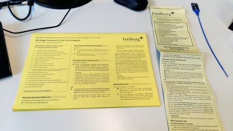 Stimmzettel Freiburg