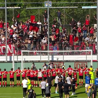 Siegeszug Fussballmannschaft