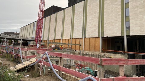 Baustelle am Goetheplatz in Mannheim