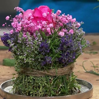 Rosen mit Kräutern
