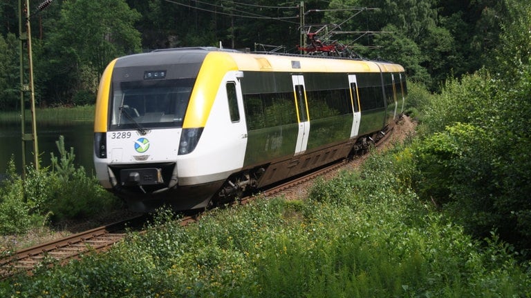Zweiteiliger Regionalzug.