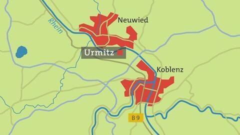 Urmitz - Karte