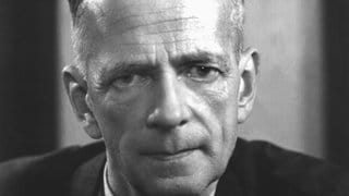 Kurt Schumacher (1895 - 1952), Parteivorsitzender der SPD, undatierte Aufnahme