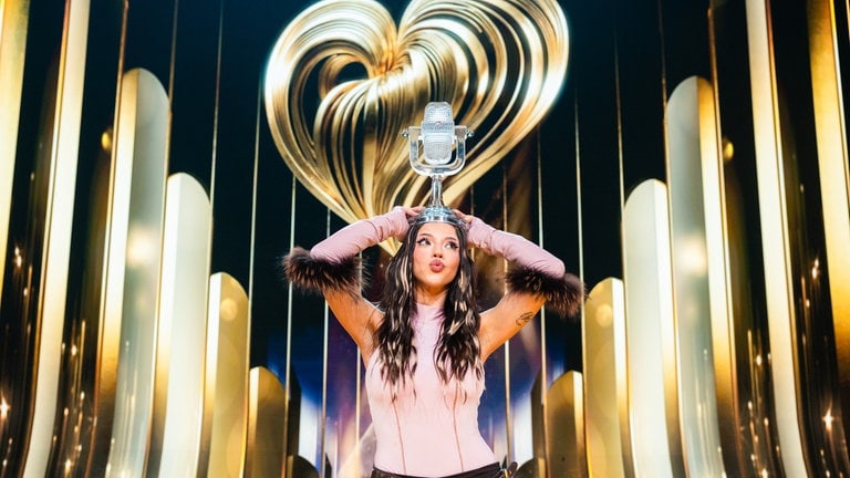 DARA wins the 70th Eurovision Song Contest for Bulgaria, at the Wiener Stadthalle in Vienna, Austria.