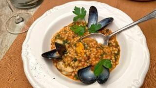 Fregola Sarda mit Miesmuscheln