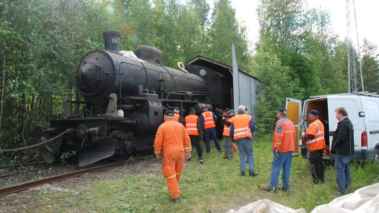 Bergung der Loks in Sandträsk