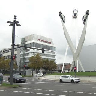 Blick auf Porsche Gebäude