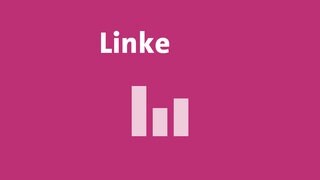Linke-Logo mit Balkengrafik