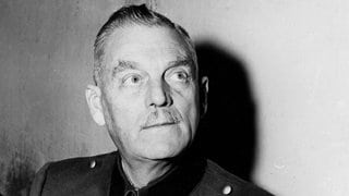 Wilhelm Keitel im November 1945 in seiner Zelle in Nürnberg