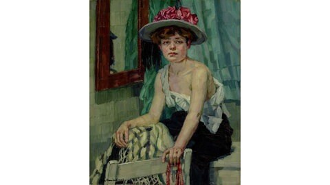 Eugenie Bandell, Kokotte mit Kette, 1907