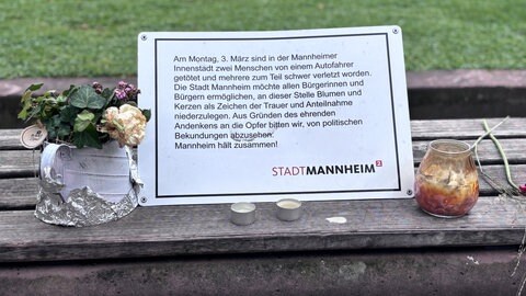 Gedenkort nach Amokfahrt in Mannheim