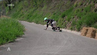 Downhill Skateboarder