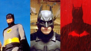 Bilder aus verschiedenen Batman-Verfilmungen von 1966 bis 2022