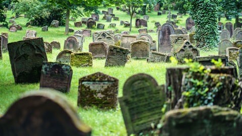 Zahlreiche Grabsteine stehen auf dem Friedhof "Heiliger Sand" in Worms. Der älteste jüdische Friedhof Europas ist Teil des Unesco-Welterbes. 